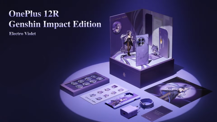 12R Genshin Impact Edition i jego pudełko prezentowe. (Źródło: OnePlus)