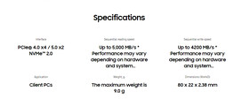 Podstawowe specyfikacje (źródło obrazu: Samsung)