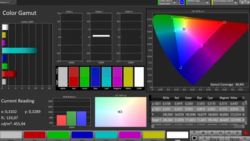 Przestrzeń kolorów CalMAN sRGB - wyświetlacz główny, naturalny