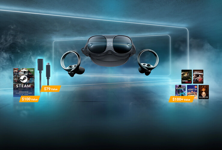 Vive promuje swój nowy zestaw XR Elite PC VR Bundle. (Źródło: HTC)