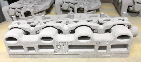 wydrukowane w 3D rdzenie piaskowe wykonane w technologii voxeljet (Źródło zdjęcia: Loramendi)