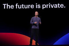 Dyrektor generalny Mety Mark Zuckerberg na F8 2019. Źródło obrazu: Meta
