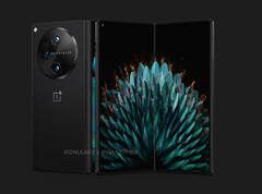 OnePlus Fold powinien być konkurentem Galaxy Z Fold5, gdy pojawi się jeszcze w tym roku. (Źródło obrazu: OnLeaks i SmartPrix)