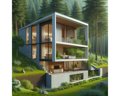 Domy pasywne: przyszłość zrównoważonego życia (symboliczny obraz: Bing AI)
