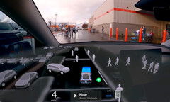 AI DRIVR na YouTube demonstruje swoją Teslę działającą na FSD v12 poruszającą się po parkingu Costo z niezwykłą łatwością. (Źródło obrazu: AI DRIVR na YouTube)