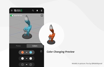 Podgląd zmiany kolorów (Źródło obrazu: MakerWorld)
