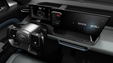 Wygląda na to, że Toyota zainspirowała się Teslą przy projektowaniu koncepcji EPU, chociaż prawdopodobnie odziedziczy układ kierowniczy z Lexusa RZ450e. (Źródło zdjęcia: Toyota)