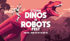 Steam&#039;s Dinos vs. Robots Fest ma przynieść oferty gier na kilka znakomitych tytułów z ostatnich lat. (Źródło obrazu: Steam na YouTube)
