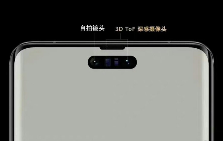 Niektóre obrazy, które wyciekły, mogą pokazywać, jak Mate 60 może wyglądać z wyświetlaczem w stylu Dynamic Island. (Źródło: technologydu, The Factory Manager's Classmate via Weibo)