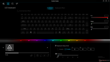 Efekty klawiatury RGB dla poszczególnych klawiszy