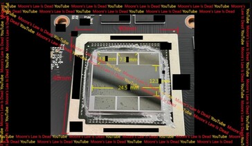 Procesor graficzny Navi 31 w obudowie Navi 32 o wymiarach 40x40 mm. (Źródło: MLID)