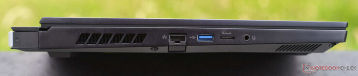 Po lewej: Gigabit RJ45, USB-A 3.1, czytnik kart microSD, gniazdo audio