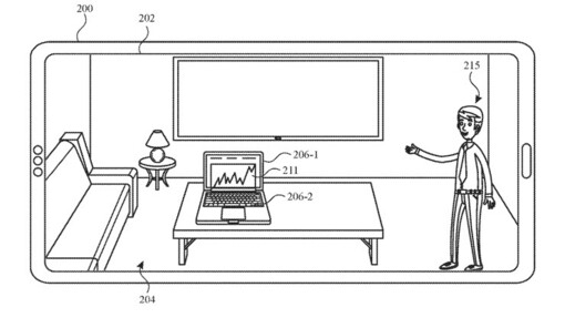 Fragment patentu przedstawiający urządzenie Apple Store Personal Shopper