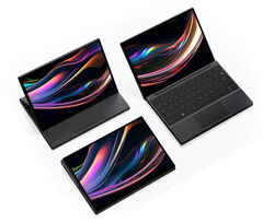 One-Netbook 5 obsługuje różne pozycje, podobnie jak seria Surface Laptop Studio. (Źródło obrazu: One-netbook via Minixpc)