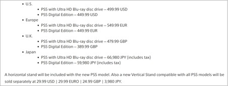 Ceny nowych modeli PS5. (Źródło obrazu: PlayStation)