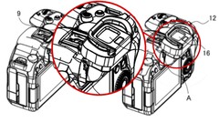 Canon ujawnił wbudowany odchylany wizjer elektroniczny w niedawnym zgłoszeniu patentowym w Japonii. (Źródło obrazu: Canon - edytowane)