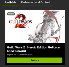 Guild Wars 2: Heroic Edition teraz jako nagroda na GeForce Now (Źródło: własne)