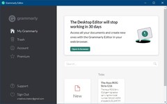 30 dni pozostało do upadku Grammarly Desktop Editor (Źródło: własne) 
