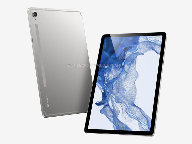 Tablet Galaxy Tab S9 FE. (Źródło obrazu: @OnLeaks &amp; MediaPeanut)