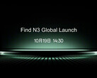 Oppo wprowadzi Find N3 na rynek globalny 19 października. (Źródło zdjęcia: Oppo - przetłumaczone)