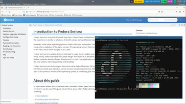 Fedora Sway Atomic korzysta z menedżera okien Sway (obraz: Fedora).