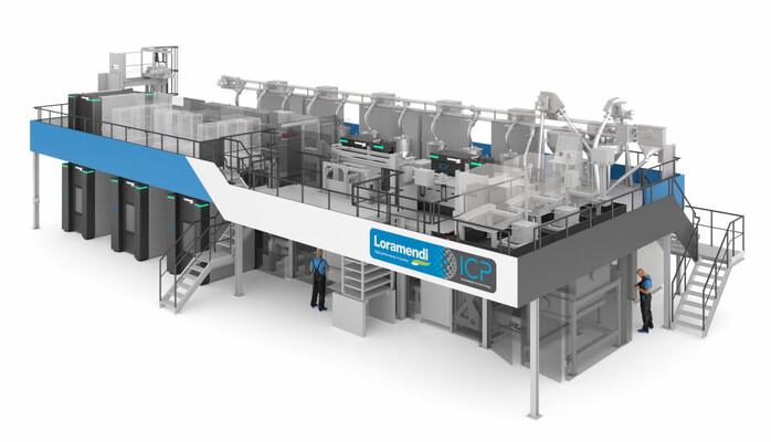 Jednostka ICP firmy Loramendi, automatyzująca drukowanie i dalszą obróbkę części (Źródło zdjęcia: Loramendi)