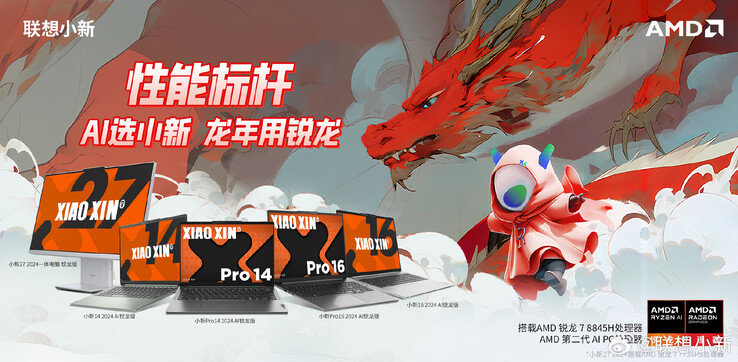 produkty z linii 2024 Xiaoxin Ryzen Edition (źródło zdjęcia: Lenovo)