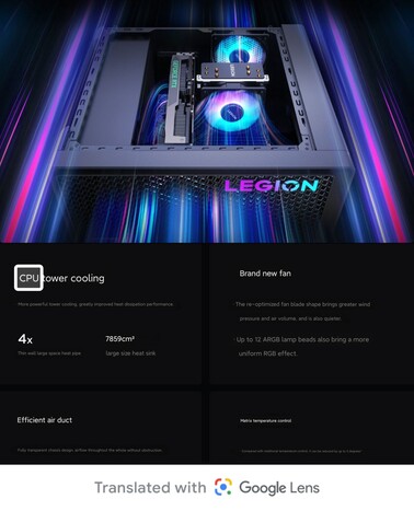 System chłodzenia 2024 Legion Blade 7000K (Źródło obrazu: Lenovo)