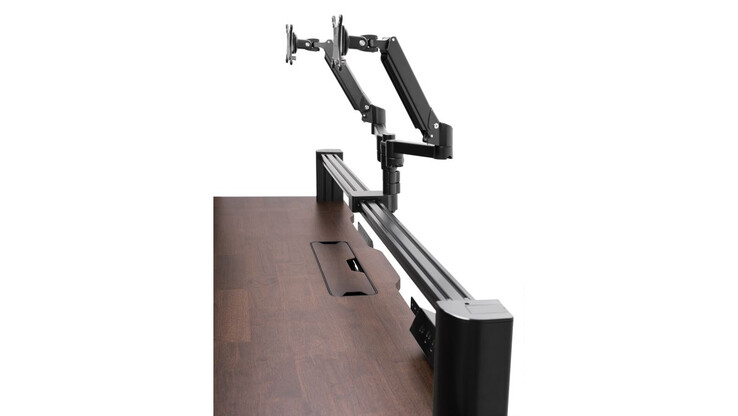 Modułowe biurko Corsair Platform:6 posiada szynę montażową. (Źródło obrazu: Corsair)