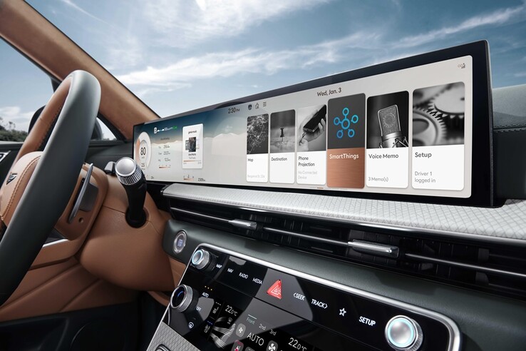 Oczekuje się, że SmartThings będzie dostępny za pośrednictwem deski rozdzielczej samochodu. (Źródło: Samsung Newsroom)