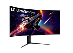45GS95QE to jeden z dwóch nadchodzących 44,5-calowych monitorów do gier LG UltraGear OLED, na zdjęciu 45GR95QE. (Źródło zdjęcia: LG)