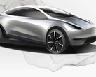 Rysunek projektowy hatchbacka Tesli (zdjęcie: Tesla)