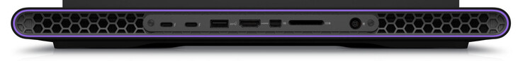 Tył: 2x Thunderbolt 4 (Displayport, Power Delivery), USB 3.2 Gen 1 (USB-A), HDMI 2.1, Mini Displayport 1.4, czytnik kart pamięci (SD), złącze zasilania