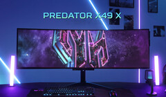 Predator X49 X wydaje się mieć ten sam panel QD-OLED 2. generacji, co ostatnie wersje RedMagic i Philips Evnia. (Źródło zdjęcia: Acer)