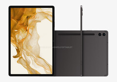 Tablet Galaxy Tab S9 FE Plus w jednym z czterech domniemanych kolorów premierowych. (Źródło obrazu: @OnLeaks &amp;amp; WolfofTablet)