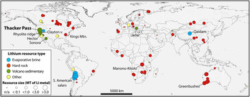 Mapa globalnych złóż litu pokazuje znaczenie odkrycia Thacker Pass