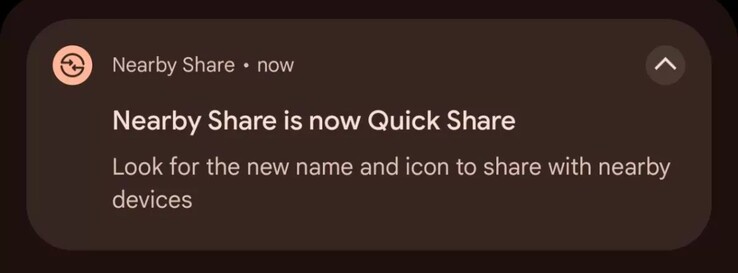 Wygląda na to, że Google zmienia nazwę Near Share na Quick Share. (Zdjęcie za pośrednictwem @Za_Raczke)