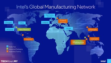 Przegląd lokalizacji firmy Intel na całym świecie