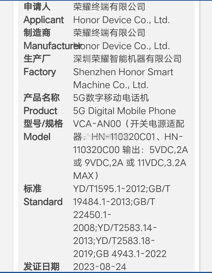Czy Honor zarejestrował kolejny składany smartfon z 2023 roku? (Źródło: Perfect Arrangement Digital za pośrednictwem Weibo)