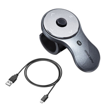 Mysz kciukowa Sanwa ładuje się z dowolnego portu USB-A. (Źródło: Sanwa Supply)
