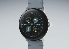 Pixel Watch 2 z nowym skórzanym paskiem Moondust Crafted. (Źródło zdjęcia: Google)