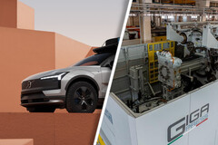 Volvo planuje zainstalować dwie 9000-tonowe gigaprasy IDRA w swojej przyszłej słowackiej fabryce pojazdów elektrycznych w celu obniżenia kosztów produkcji. (Źródło zdjęcia: Volvo / IDRA - edytowane)