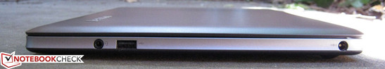 prawy bok: gniazdo audio, USB 2.0, gniazdo zasilania prawy bok: gniazdo audio, USB 2.0, gniazdo zasilania
