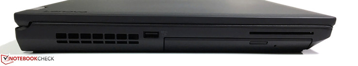 lewy bok: USB 3.0 (Always-On), napęd optyczny (DVD), czytnik SmartCard
