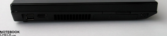lewy bok: 2x USB, HDMI, czytnik kart, FireWire