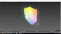 paleta barw matrycy Full HD ThinkPada E470 a przestrzeń kolorów sRGB (siatka)