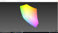 paleta barw matrycy QHD+ EliteBooka 1030 G1 a przestrzeń kolorów sRGB (siatka)