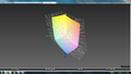 paleta barw matrycy FHD ThinkPada L560 a przestrzeń kolorów sRGB
