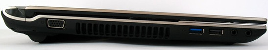 lewy bok: VGA, USB 3.0, USB 2.0, gniazda audio