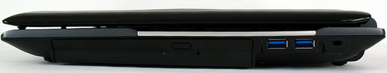 prawy bok: napęd optyczny, 2x USB 3.0, blokada Kensingtona prawy bok: napęd optyczny, 2x USB 3.0, blokada Kensingtona